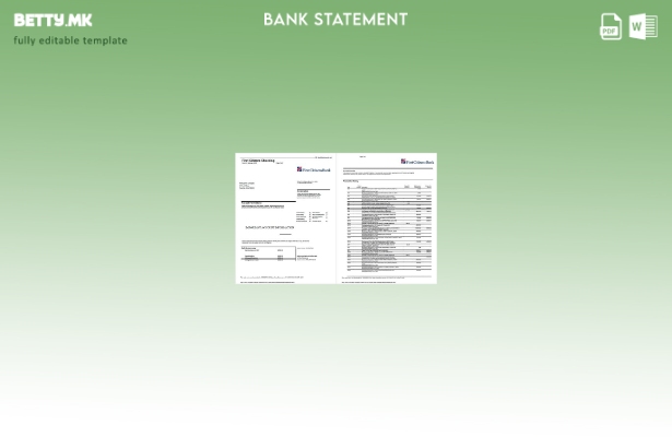 Модерен стил Шаблон за збор страници за изводи од банкарски изводи на USA First 